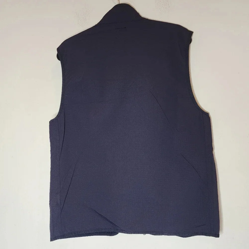NWT J. Crew Stretch Tech Navy Blue Zip Vest  Men's‎ Size Medium